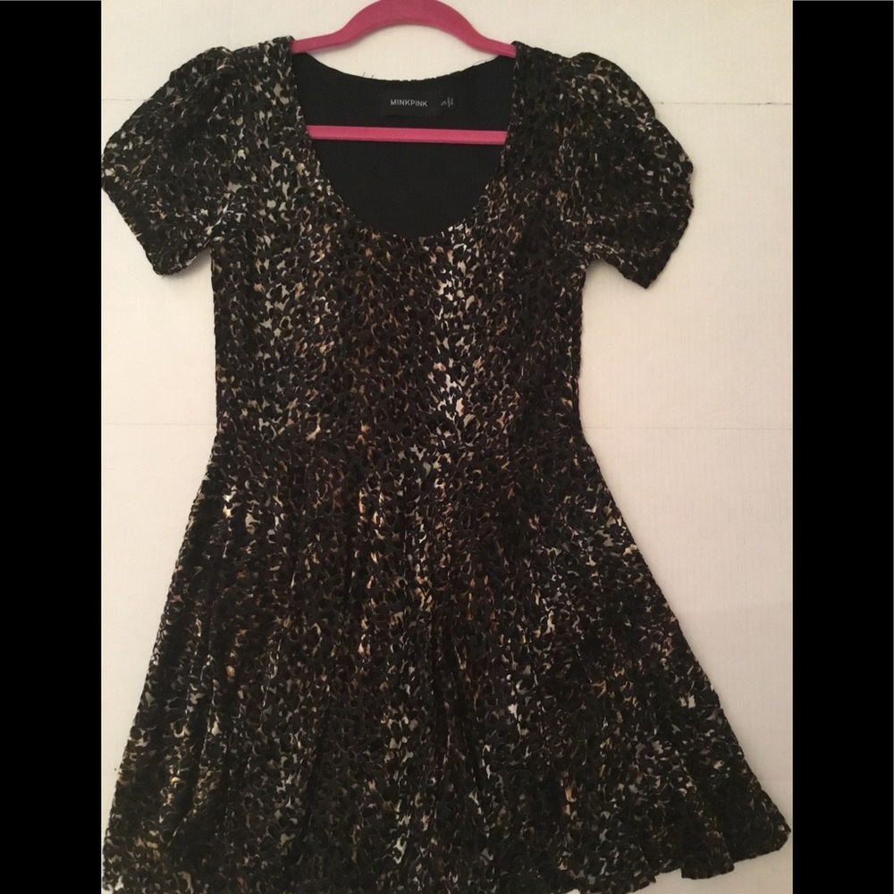 MINK PINK VELVET MINI DRESS